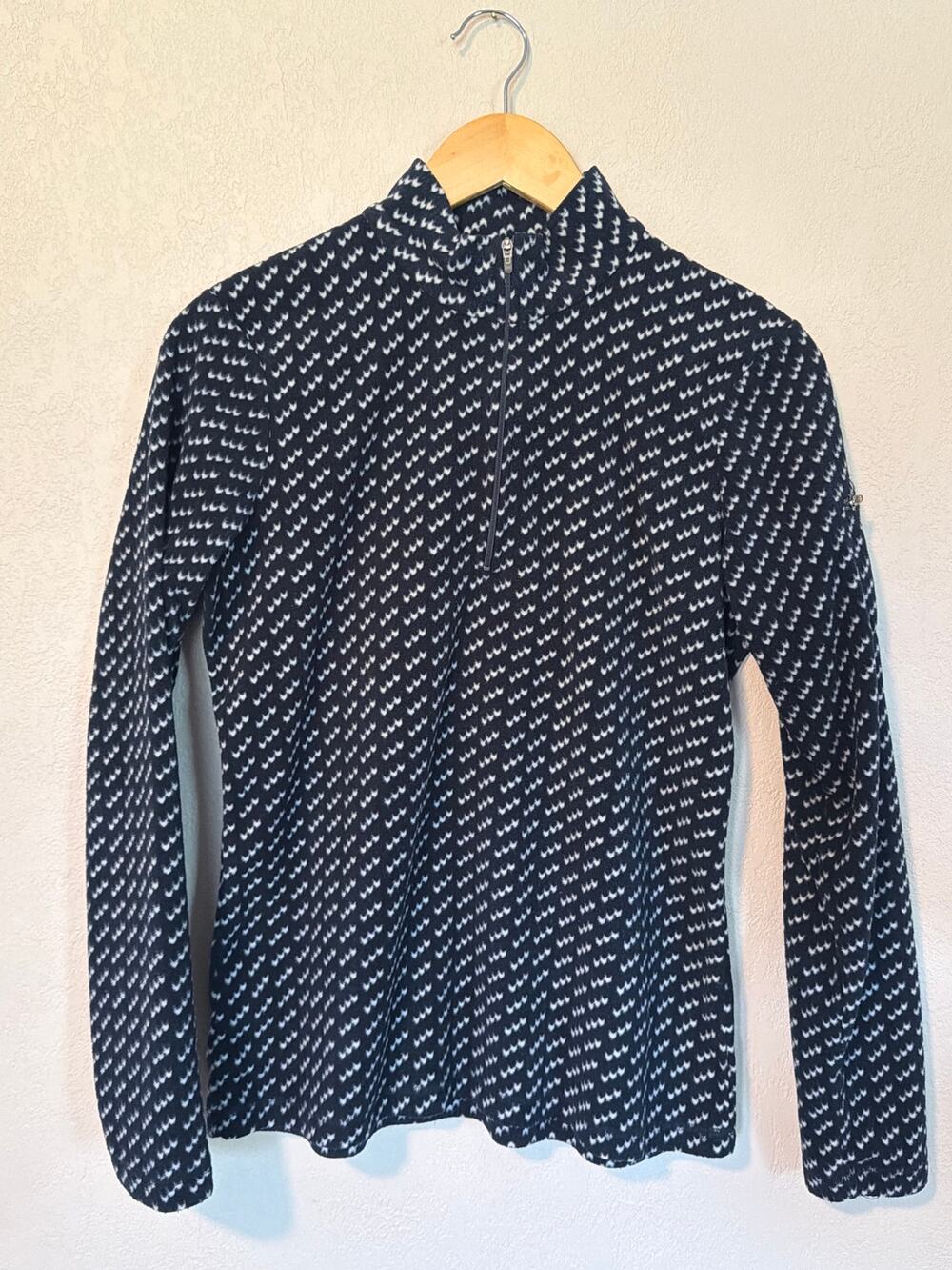 L.L Bean Women’s navy blue quarter-zip fleece pullover, S